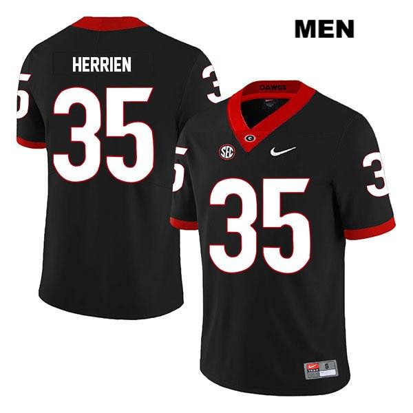 Georgia Bulldogs Men's Brian Herrien #35 NCAA Legend Authentic Black Nike Stitched College Football Jersey TJR2456NS